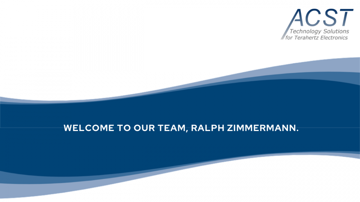 Ralph Zimmermann is the new sales engineer at ACST